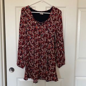 Hollister Long Sleeve Floral Dress